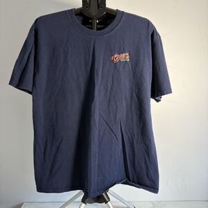 Cheers Boston Embroidered Navy Blue Gildan T-shirt 100% Cotton Size XL